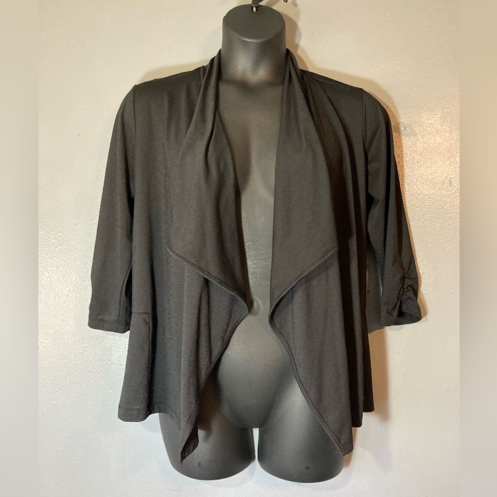 Rafaella black open front cardigan